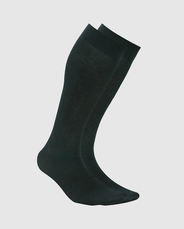 Calcetines microchasmere altos en verde