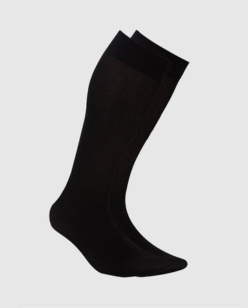 Calcetines microchasmere altos en negro