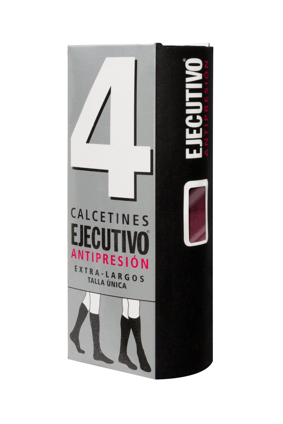 Pack de seis pares de calcetines altos en granate